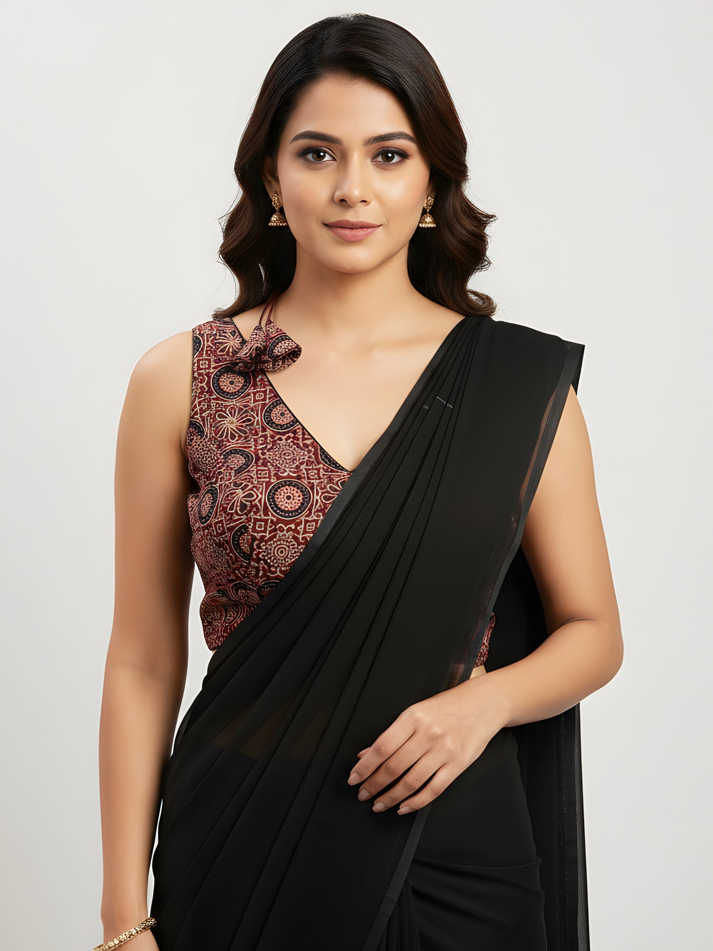 Ajrakh Sleeveless Blouse