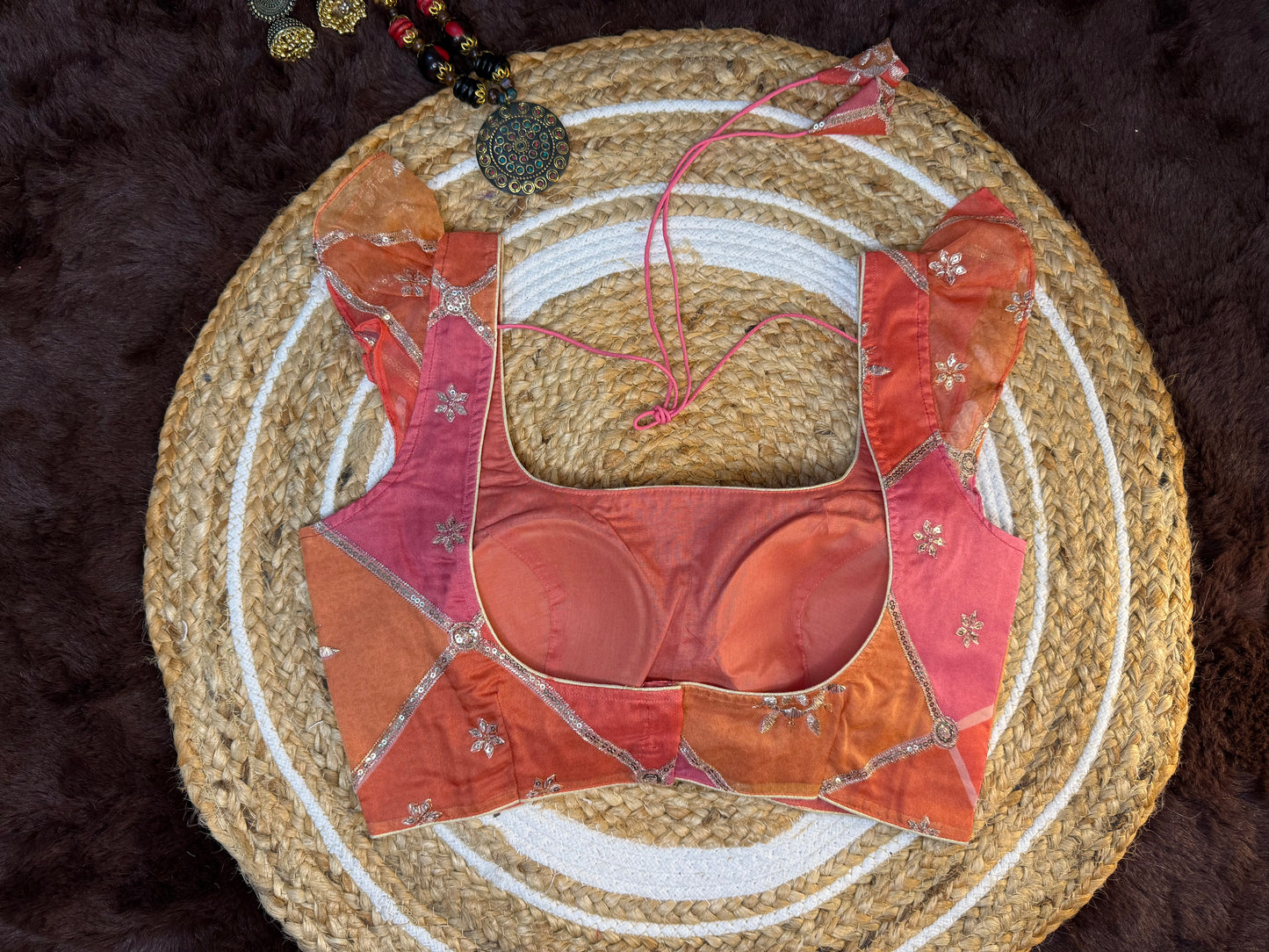 Sunset Glow Ombre Organza Blouse