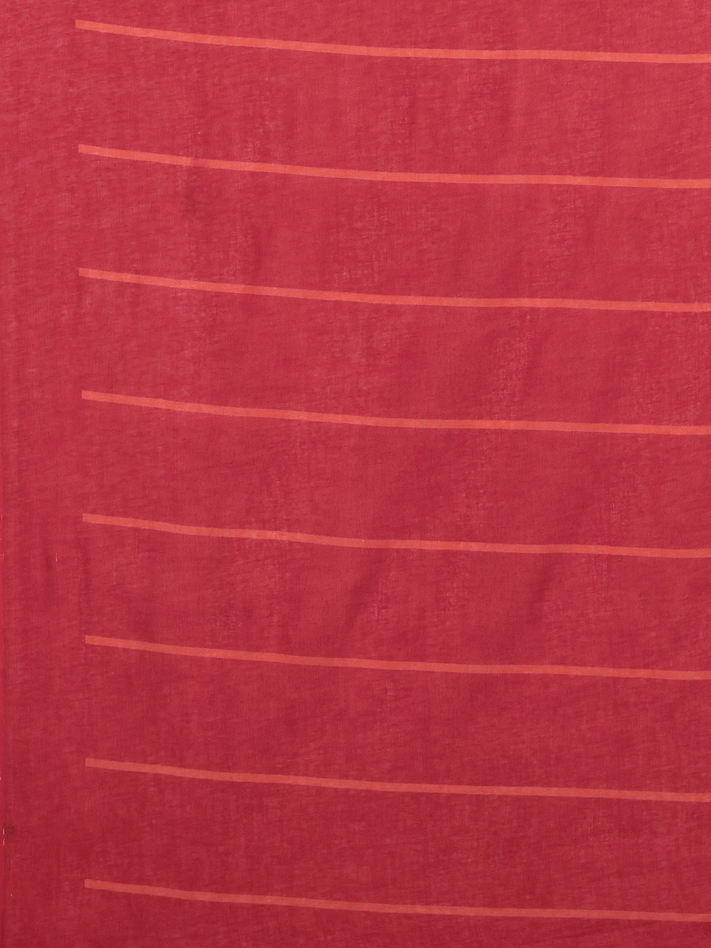 Black & Red Mul Mul Cotton Saree with Bold Geometric Triangle Print