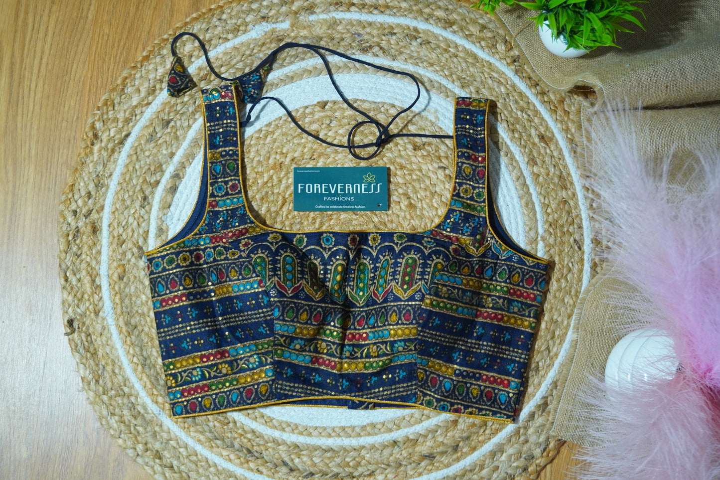 Multicolour Sleeveless Blouse