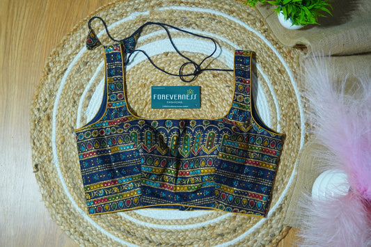 Multicolour Sleeveless Blouse