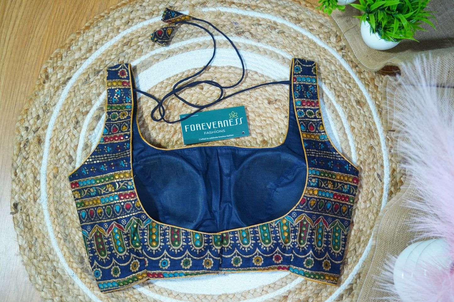 Multicolour Sleeveless Blouse