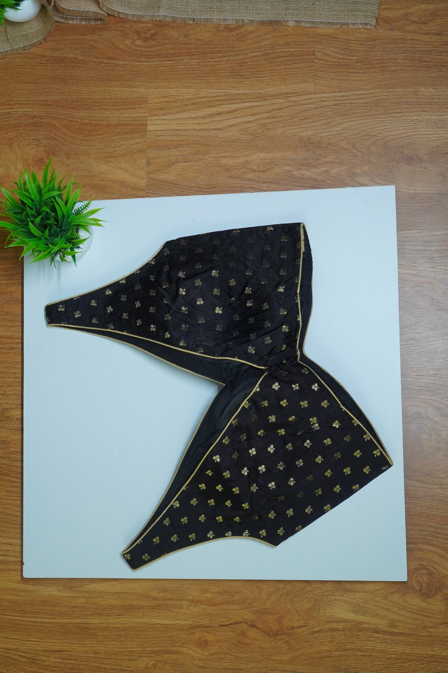 Banarasi Silk Blouse with Gold Zari Buti