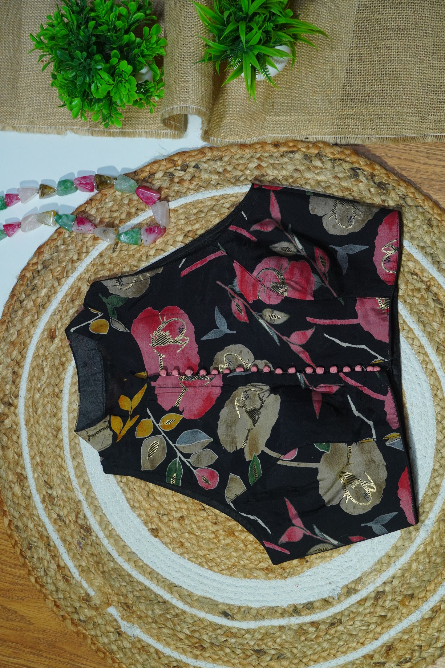 Noir Blossom Blouse