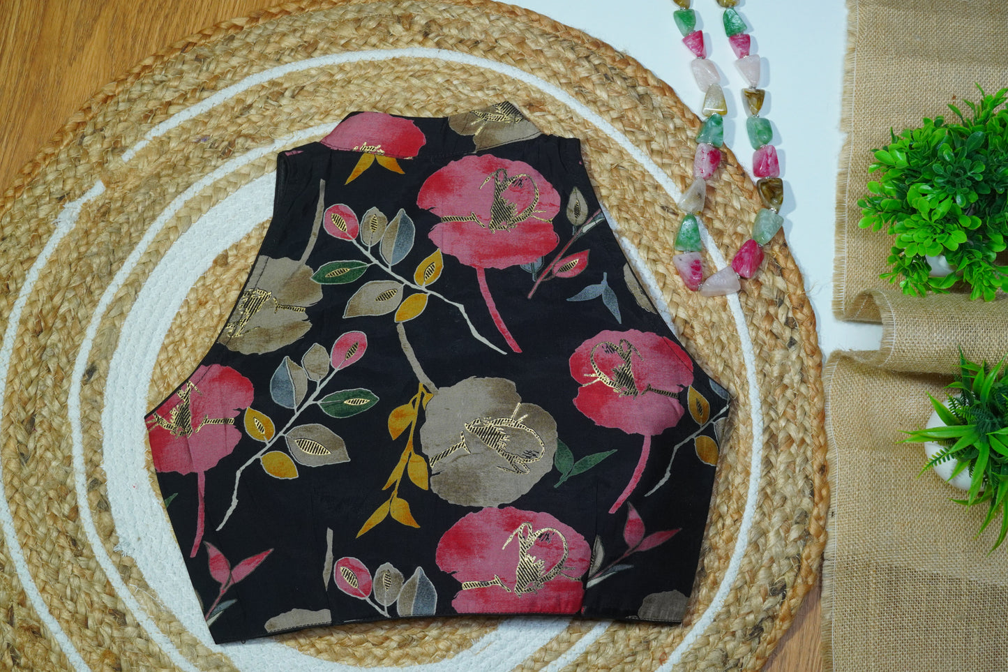 Noir Blossom Blouse