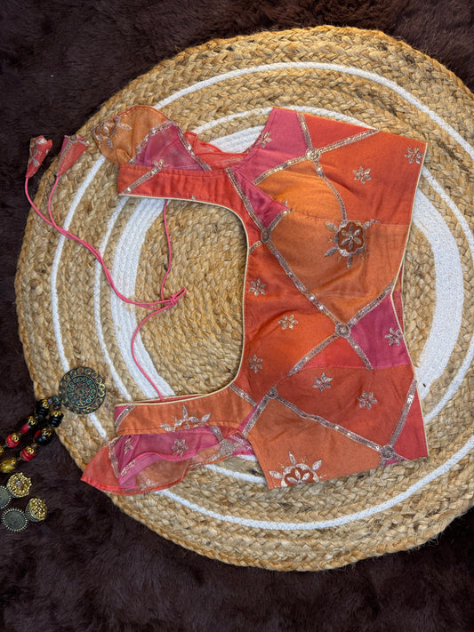 Sunset Glow Ombre Organza Blouse