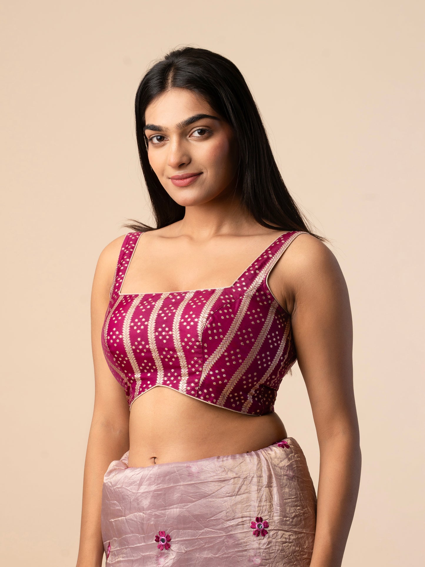 Royal Purple Banarasi Blouse